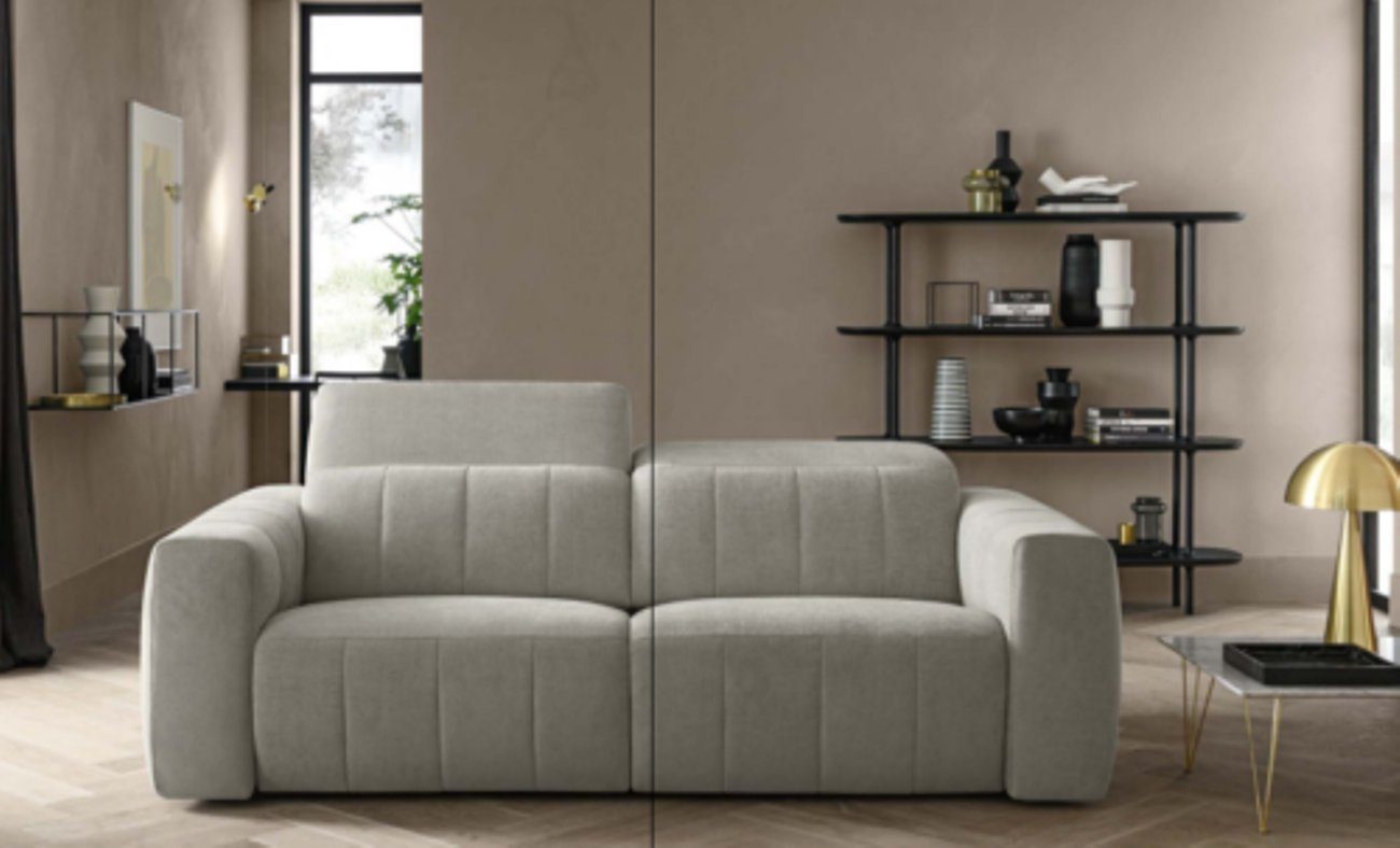 Design, Zimmer in Polster Sofas Möbel Grau Sitz Dreisitzer Couch Europe 3-Sitzer Made JVmoebel