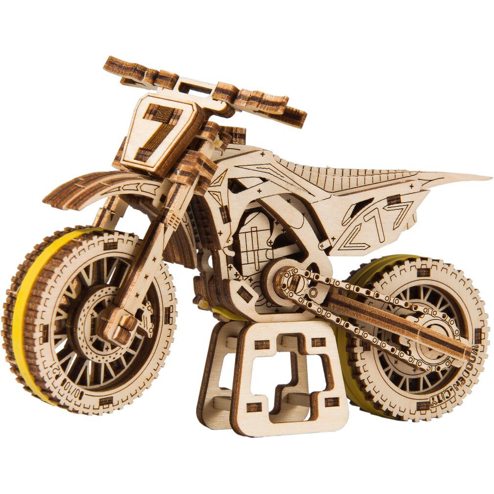 Wooden City 3D-Puzzle 3D-Puzzle Motorrad MotoCross 88 Teile, Puzzleteile