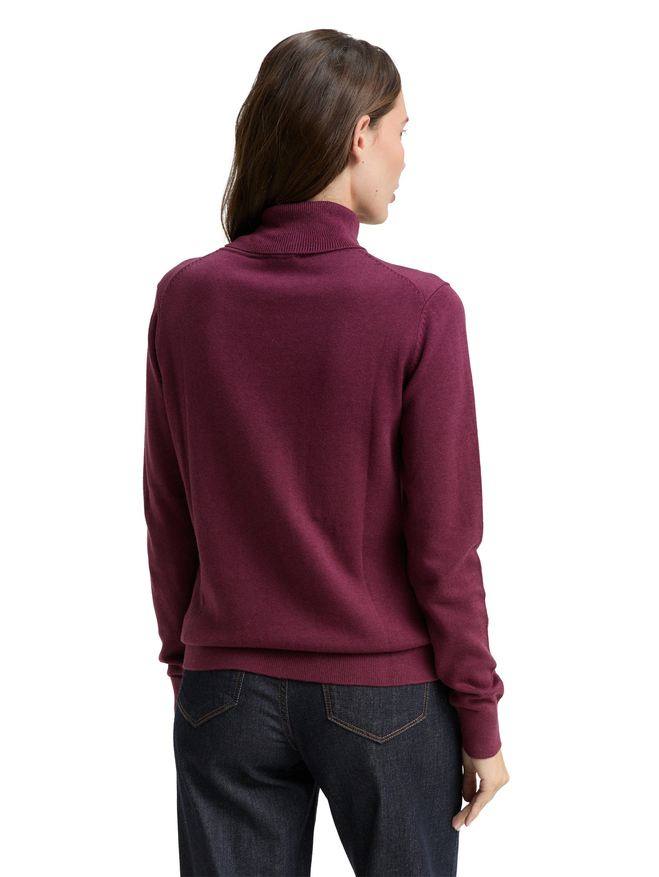 TOM TAILOR Rollkragenpullover mit Rippbündchen günstig online kaufen