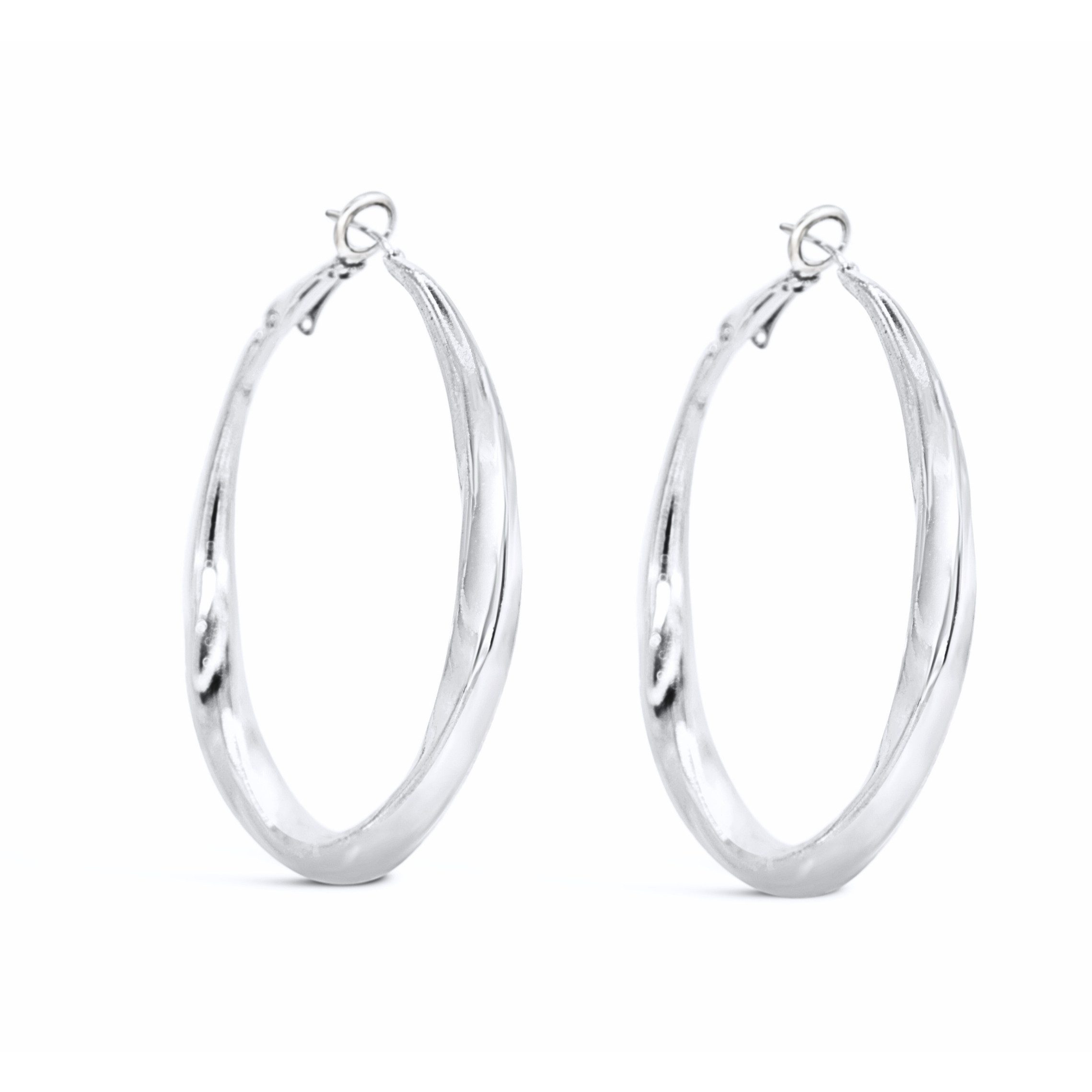 Ars-Argenti Paar Creolen Sexy Statement Creolen Ohrringe - inkl. Schmuckbox, Damen Ohrringe, Hypoallergen, Wasserfest, Nickelfrei