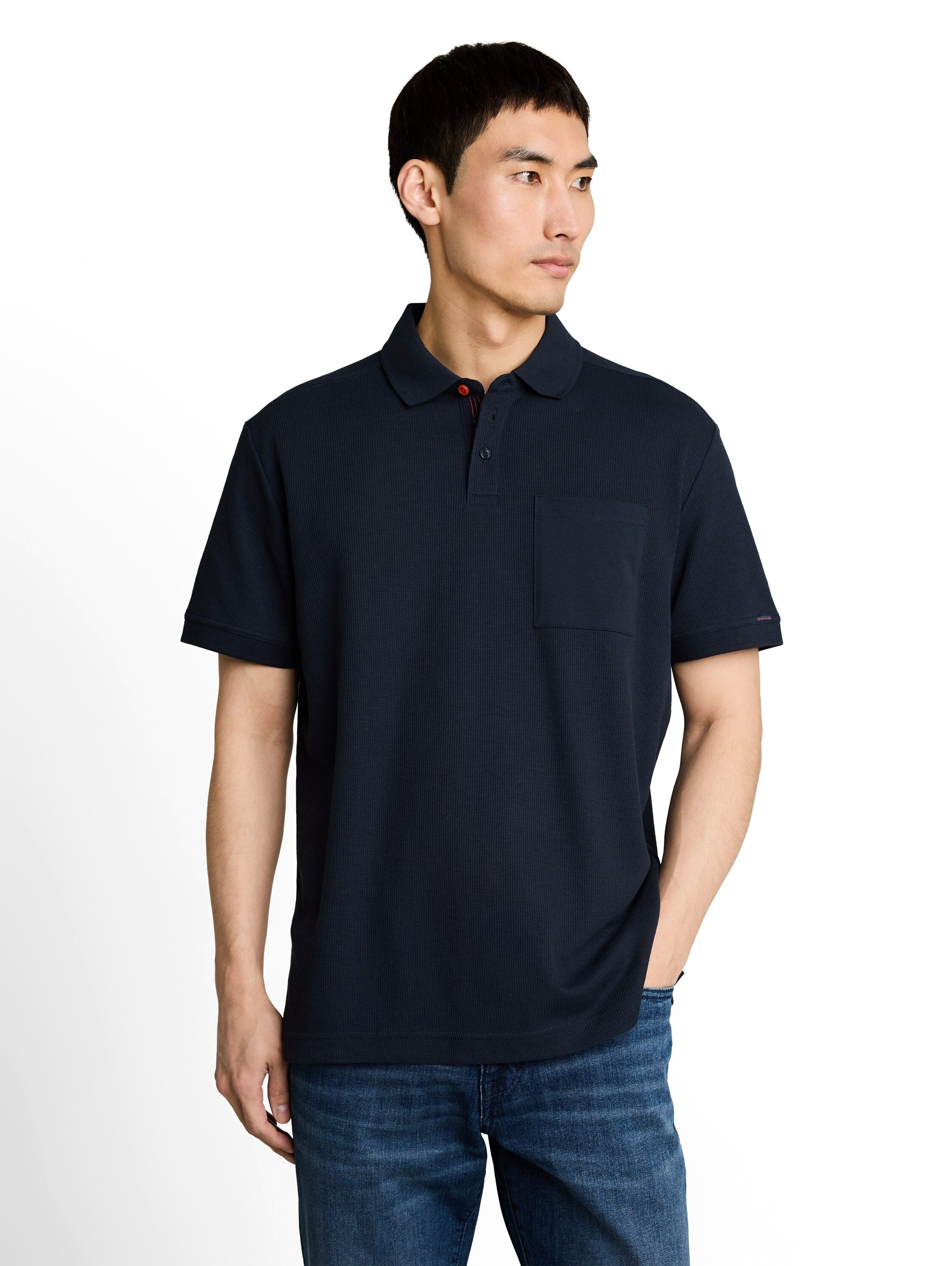 TOM TAILOR Poloshirt Sommer-Poloshirt mit Knopfleiste