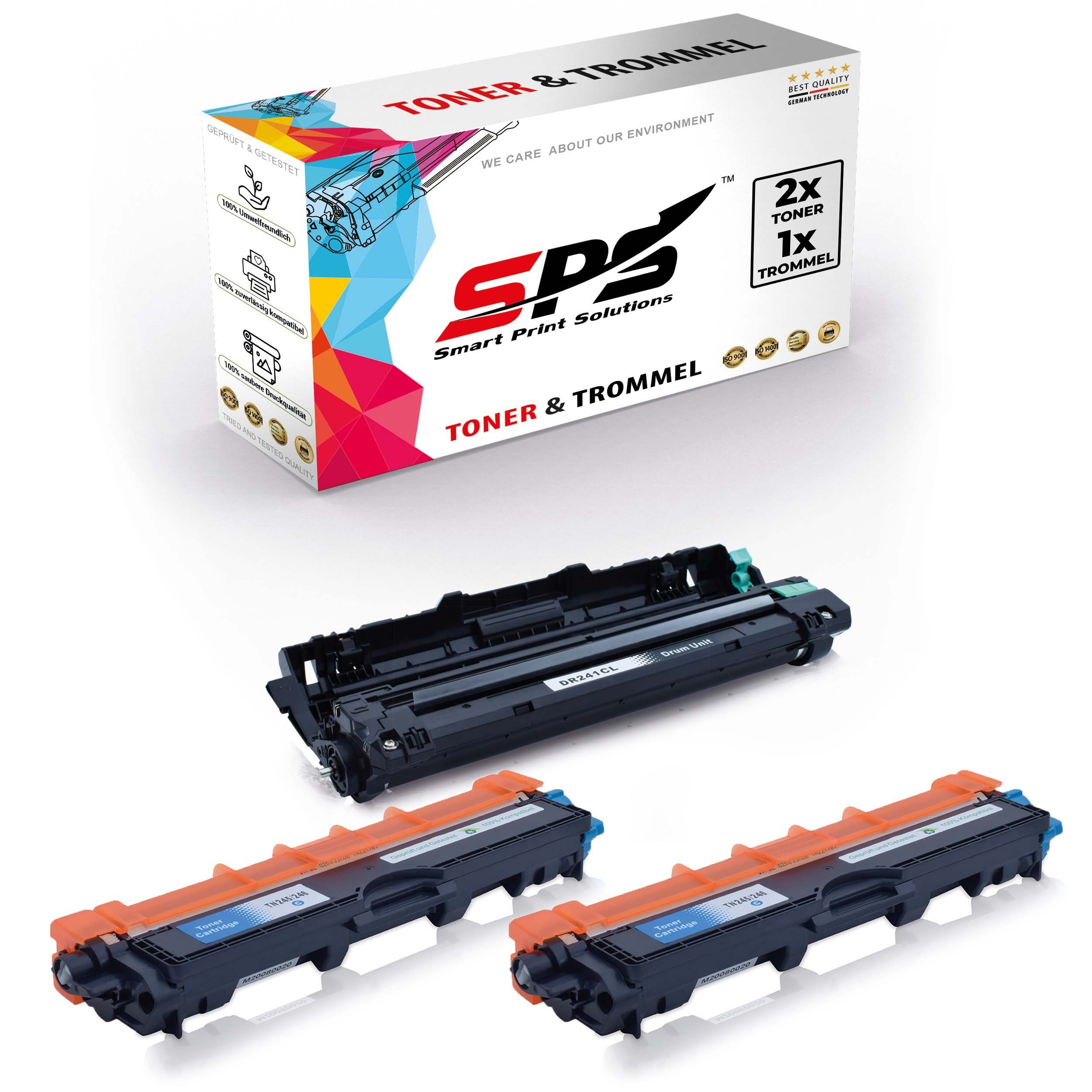 SPS Pack) für TN-245C, Brother (3er MFC-9332CW Tonerkartusche DR-241CL Kompatibel
