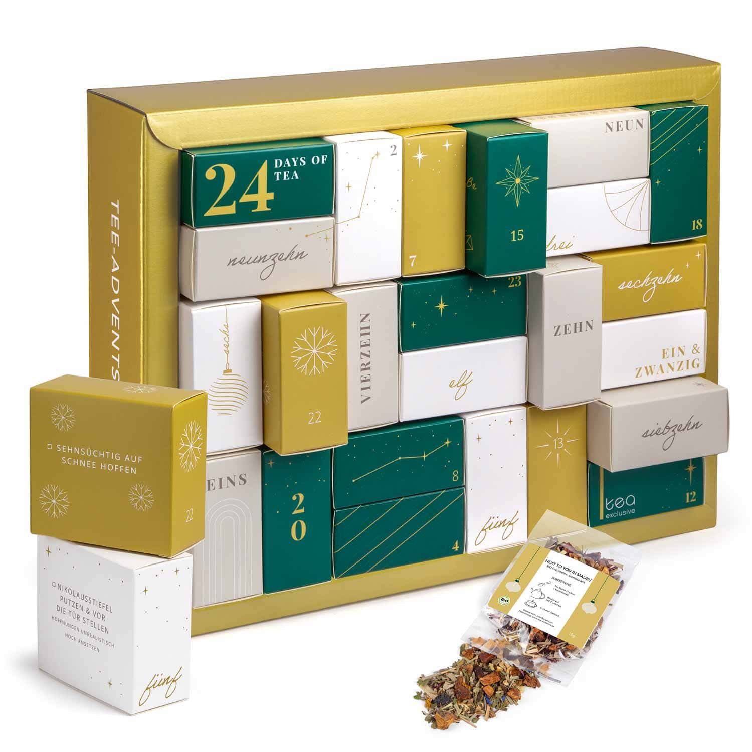 tea exclusive Tee Erlebnis Tee Adventskalender 2026 - loser Tee und weitere Extras, verschiedene Tees