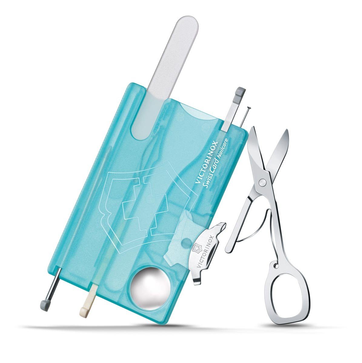 Victorinox Nailcare, transluzent Card Swiss eisblau Taschenmesser