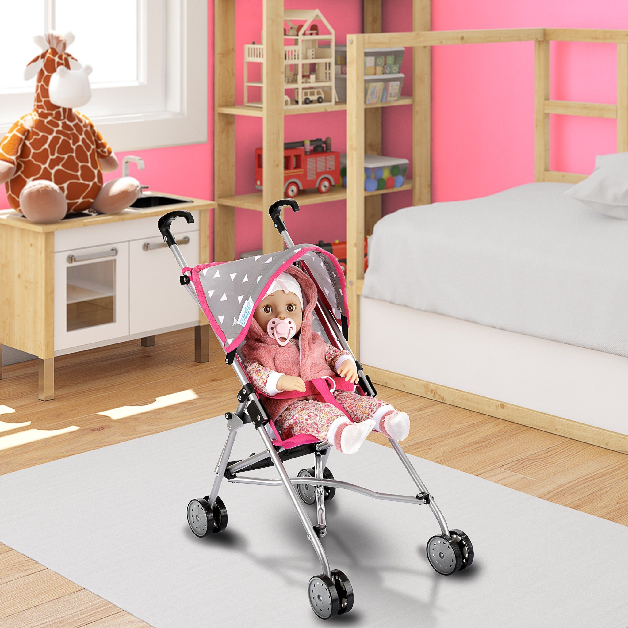 Kinderplay Dolls & Strollers Puppenwagen Puppenbuggy, günstig online kaufen