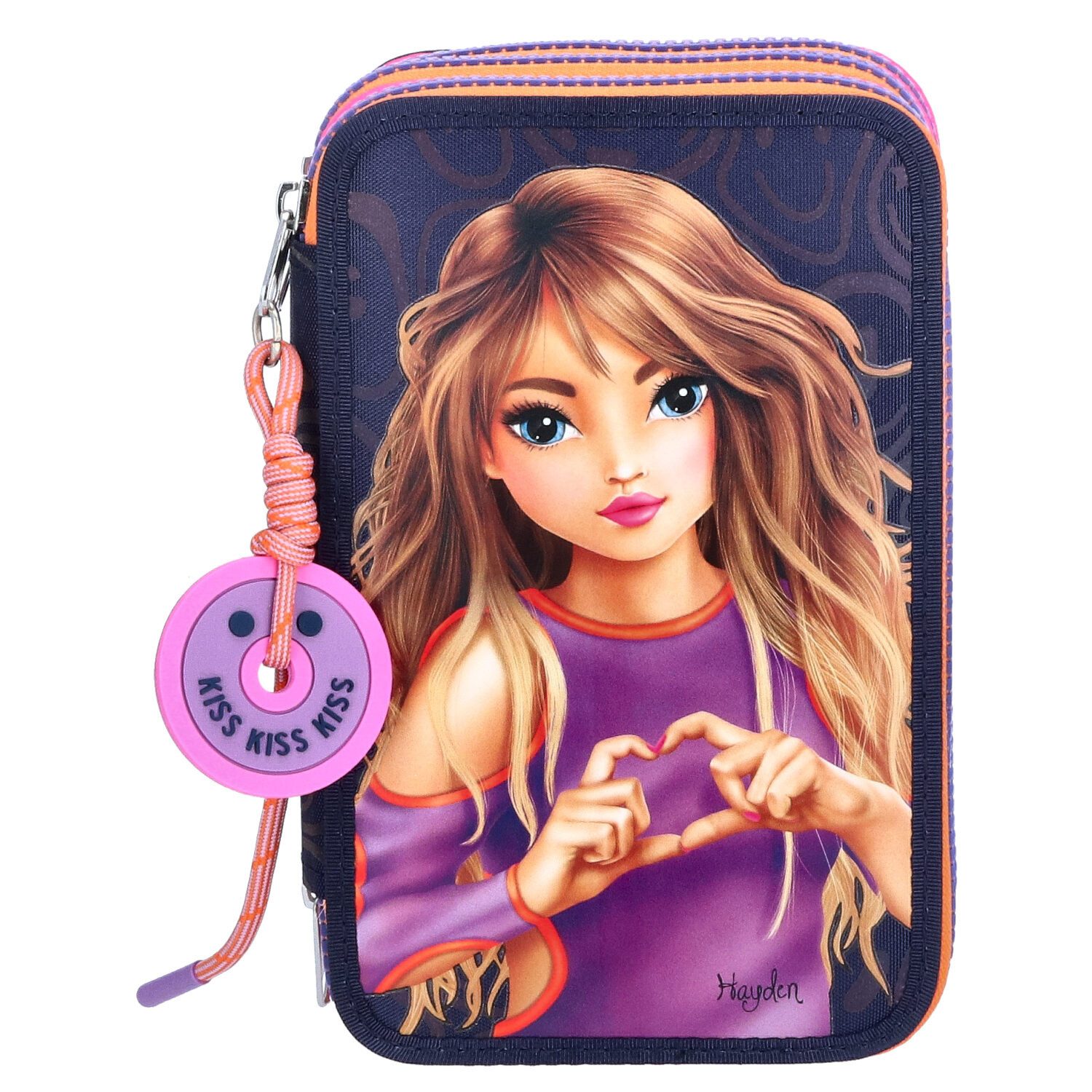 Depesche Geldbörse Depesche 3-Fach Federtasche TOPModel NIGHT LIGHT dunkelblau