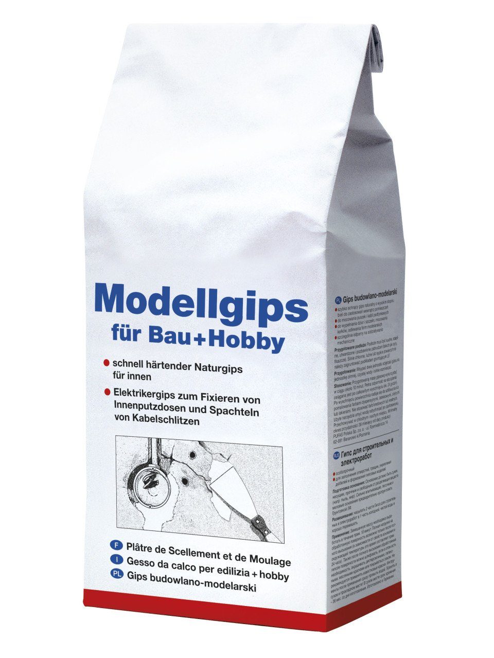 decotric® Gipsputz Decotric Modellgips für Bau und Hobby, 5 kg
