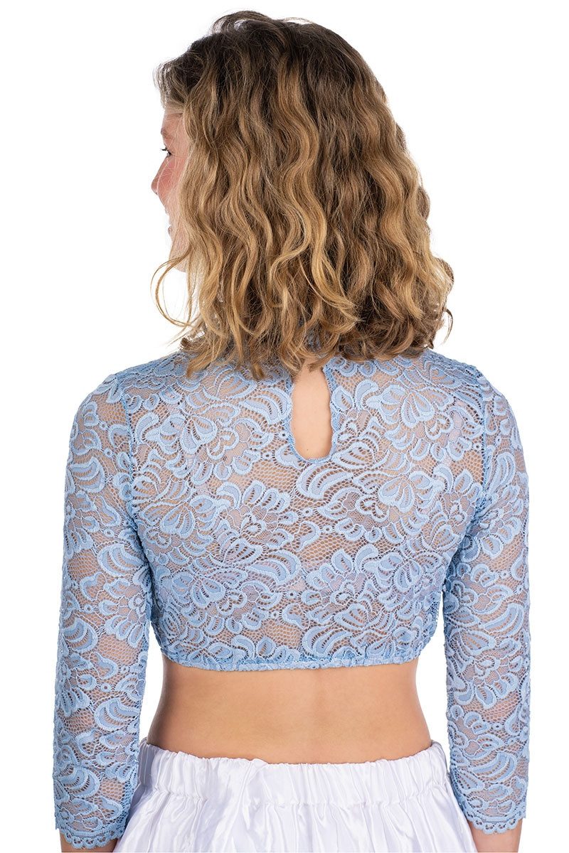 Spieth & Wensky Dirndlbluse Dirndlbluse - AMSTERDAM - hellblau günstig online kaufen