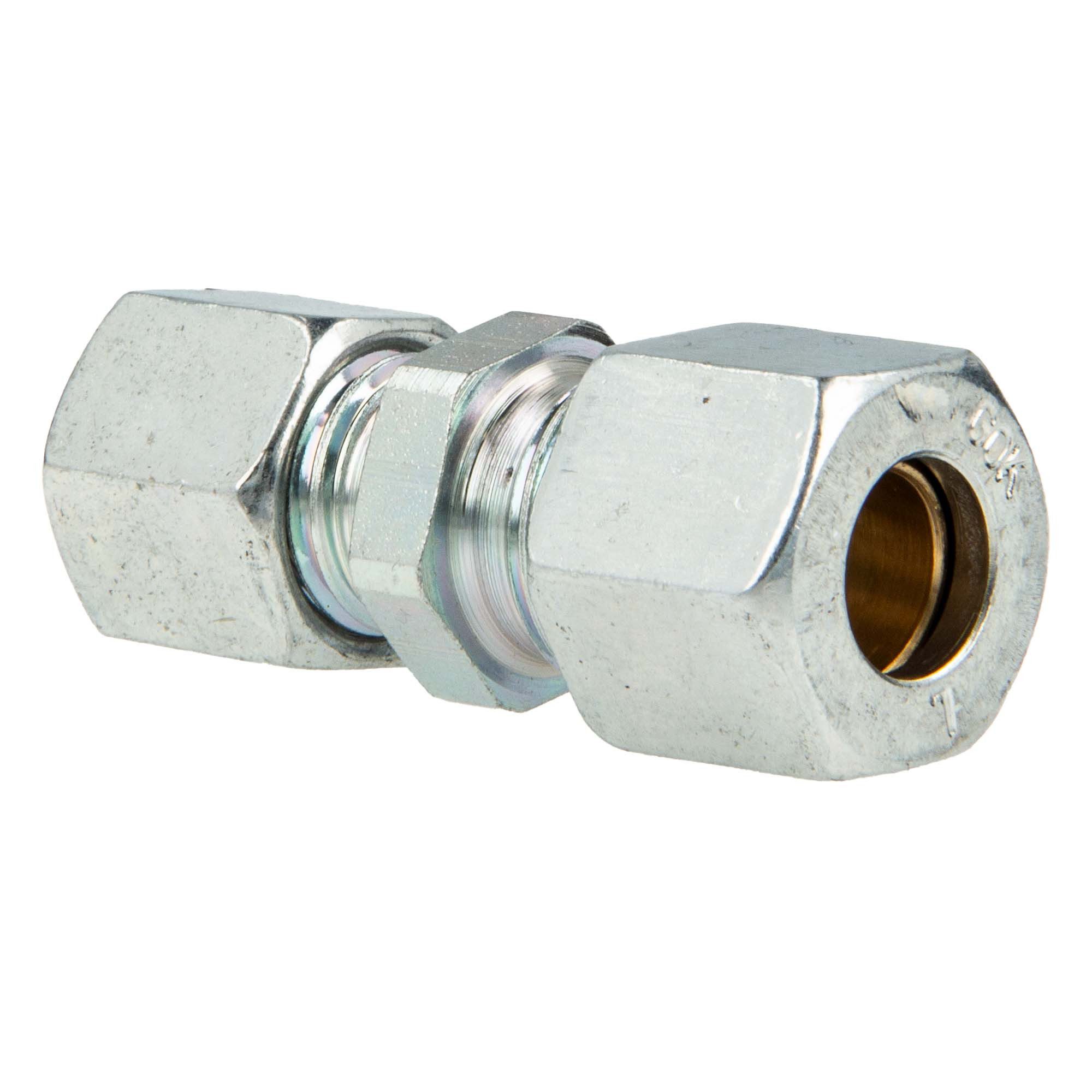 GOK Wasserrohr Schneidringverschraubung Typ GR - Gerade Verschraubung reduziert, 15 x 8 mm Schneidring Messing