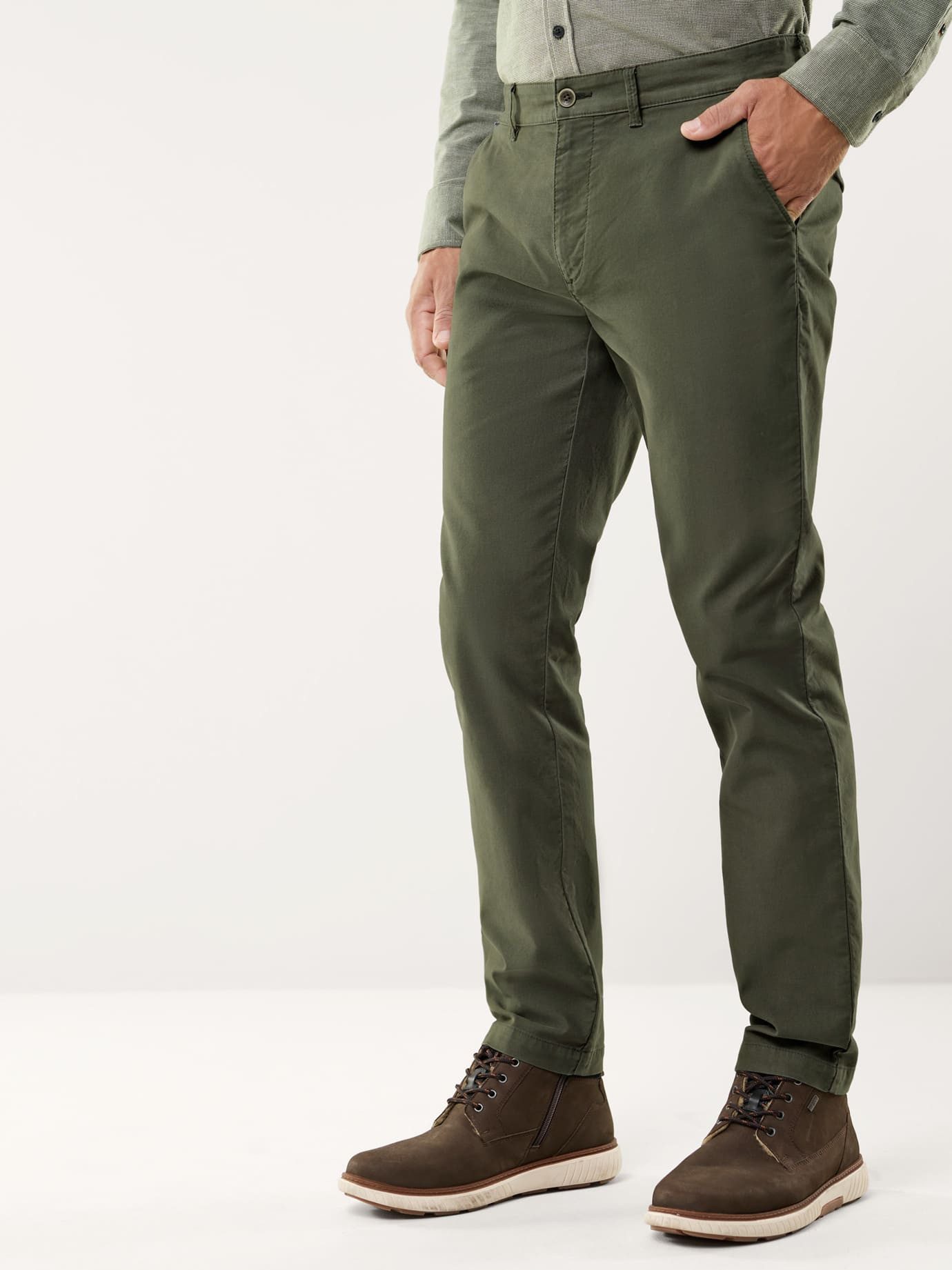 Walbusch Chinohose Herren 100 Komplimente Chinohose Modern Fit knitterarm, modern