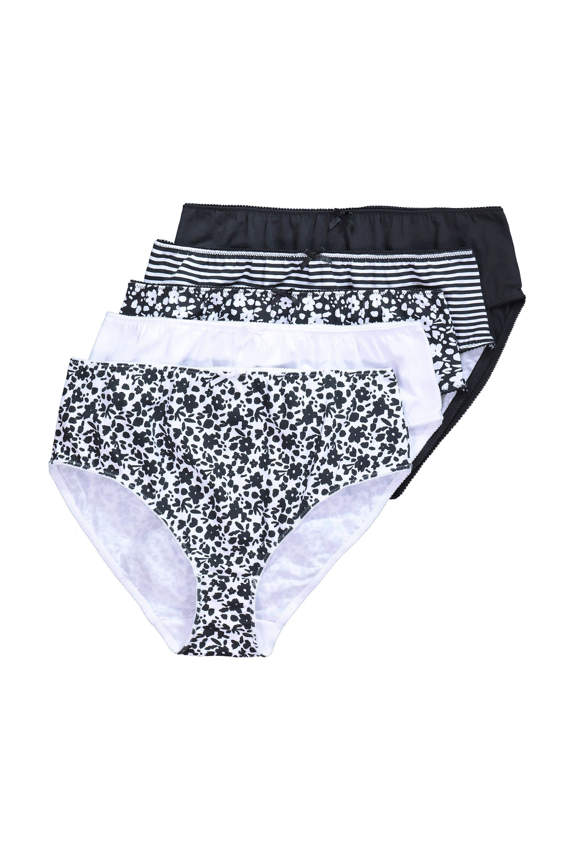 Slip Midislips 5er-Pack Blumen/einfarbig