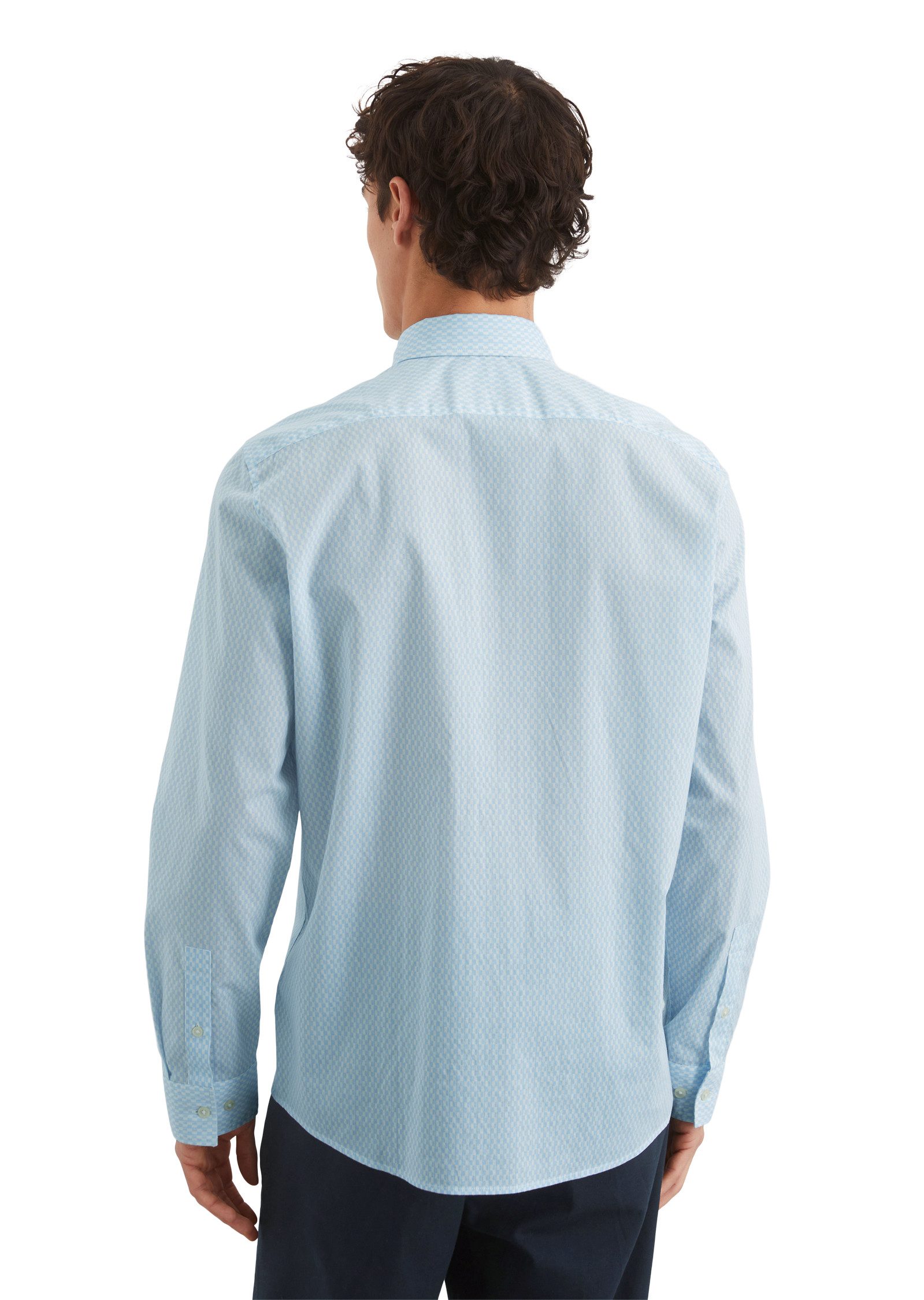 Marc O'Polo Langarmhemd Feiner Allover-Print trifft auf hochwertigen Komfor günstig online kaufen