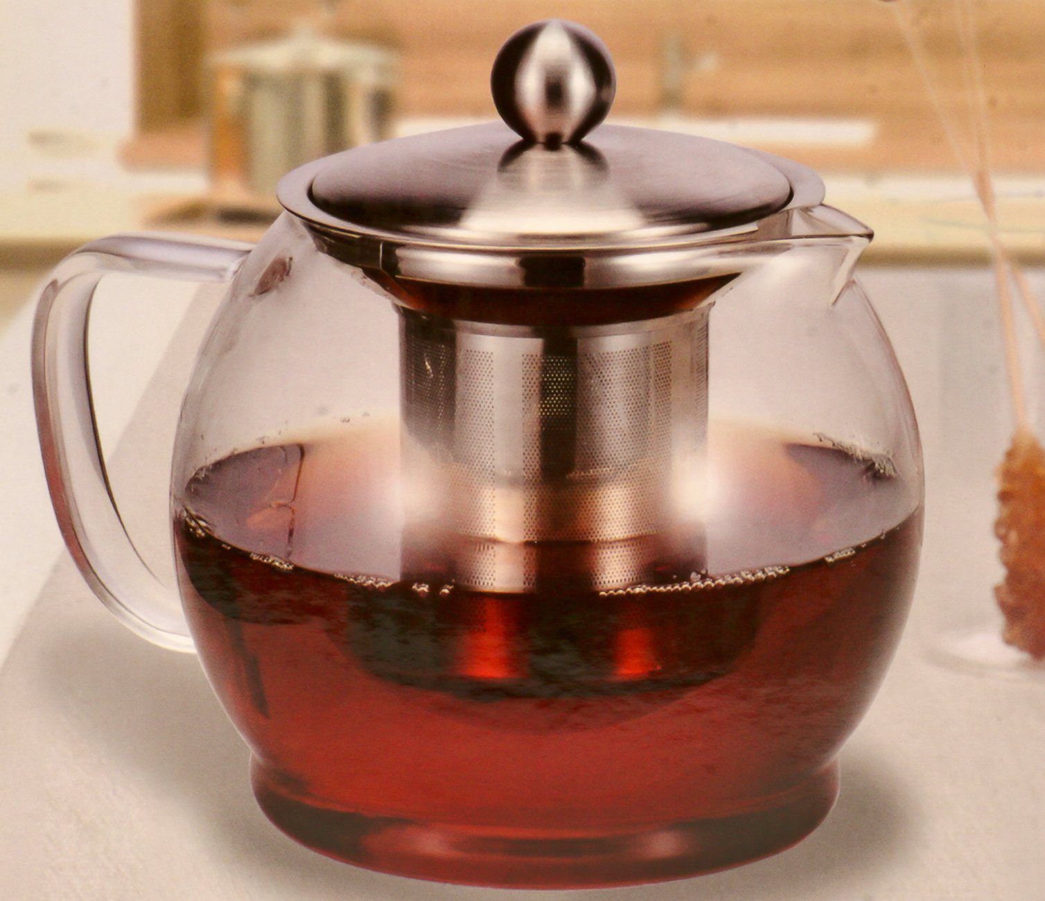Bubble-Store Teekanne Kanne, (Deckel Edelstahl), Teekanne aus Glas Teebereiter, und Sieb