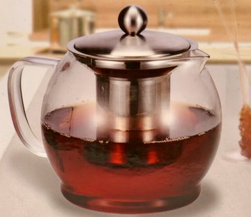 Bubble-Store Teekanne Kanne, (Deckel und Sieb aus Edelstahl), Teebereiter, Glas Teekanne