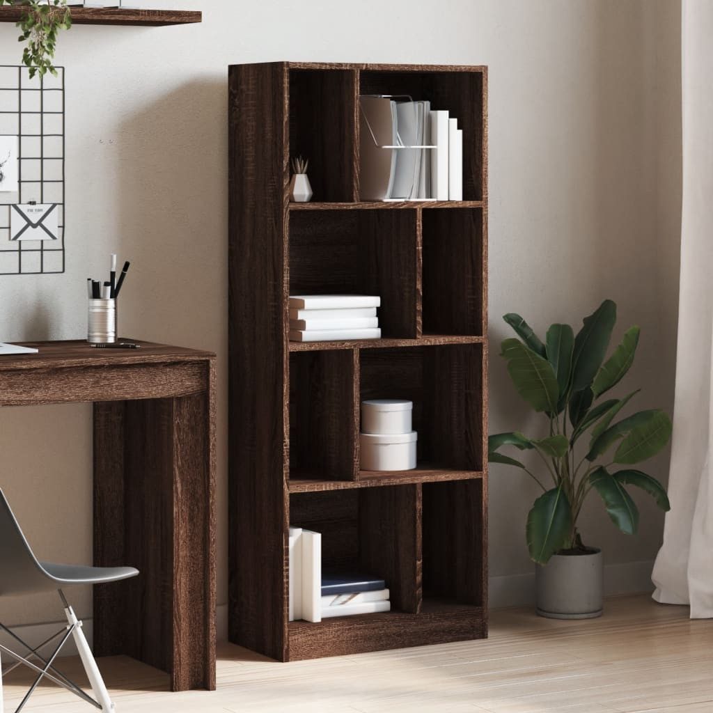 vidaXL Bücherregal Bücherregal Braun Eichen-Optik 57x28,5x141 günstig online kaufen