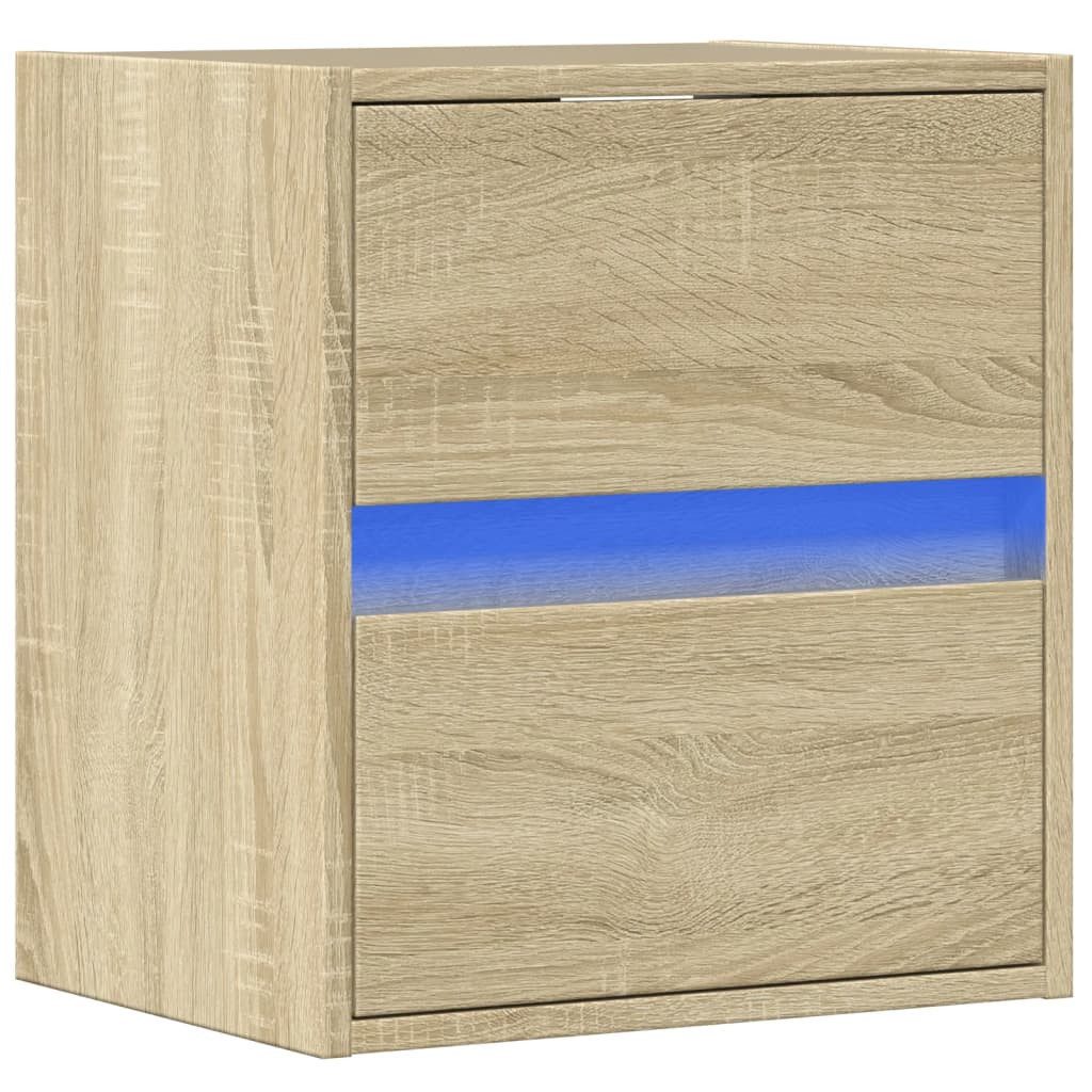 vidaXL TV-Wand TV-Wandschrank mit LED-Beleuchtung Sonoma günstig online kaufen