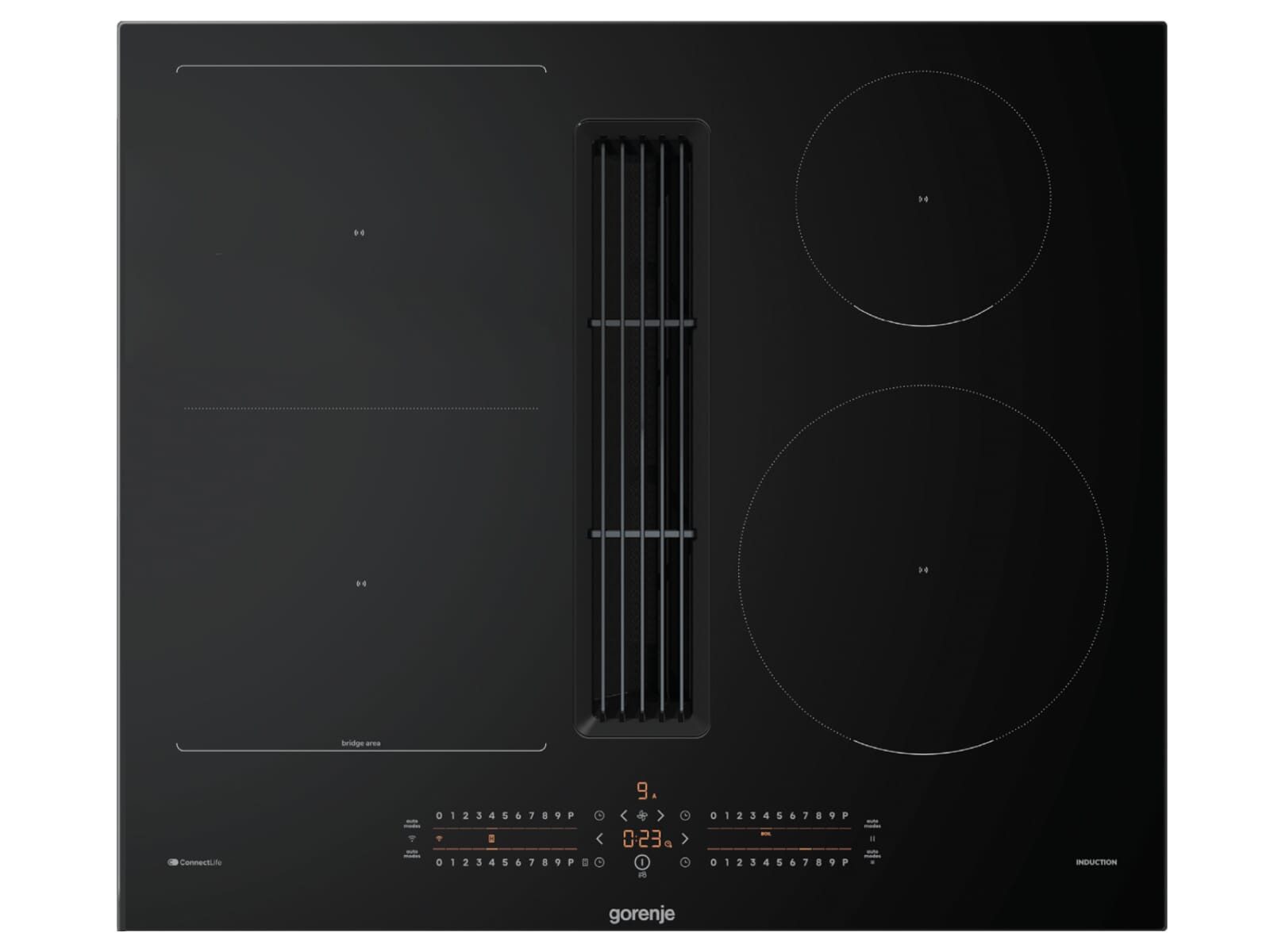 GORENJE Kochfeld mit Dunstabzug 744377, Timer, TouchControl-Bedienung