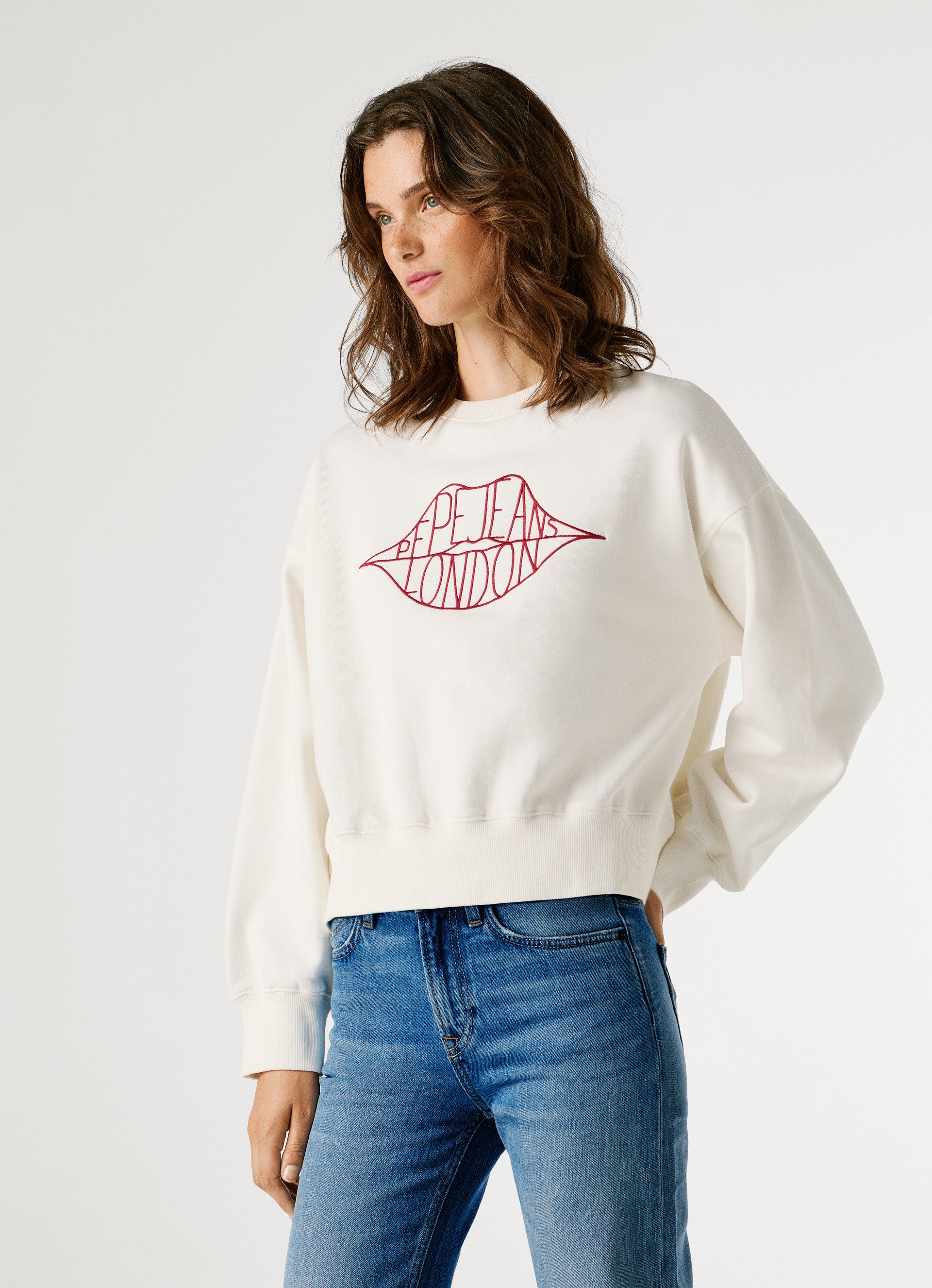 Pepe Jeans Sweatshirt BERNIS mit Rundhals, bestickt – Bild 3 von 5
