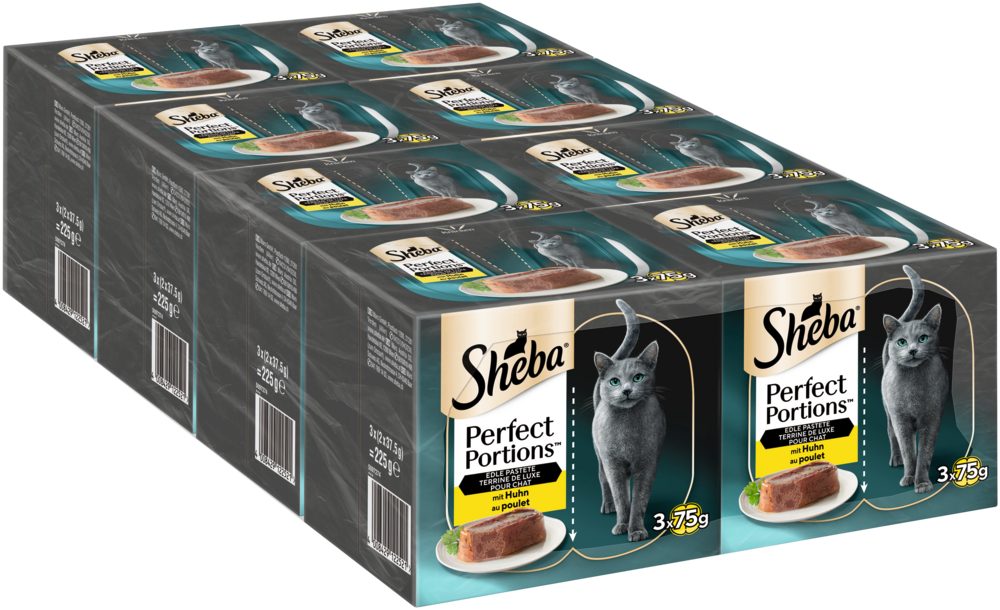 Sheba SHEBA® PERFECT PORTIONS™ mit Huhn 8 x 6 x 37,5g, Nassfutter für: Katze