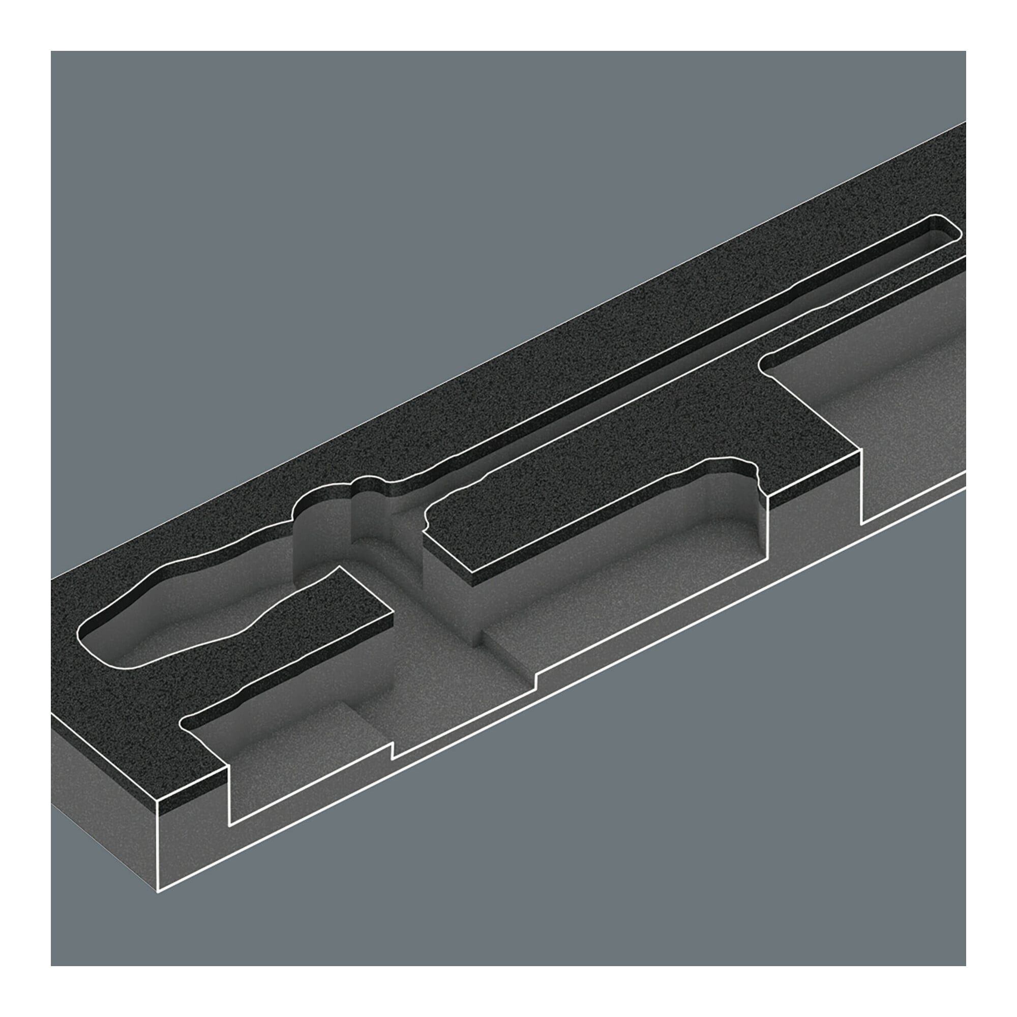 Wera Bit-Set Wera 9750 Schaumstoffeinlage Kraftform Kompakt und Tool-Check PLUS Set