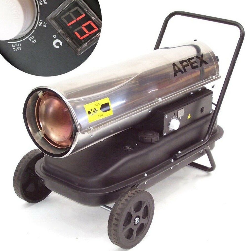 Apex Heizgerät Edelstahl Heizkanone 30kW Diesel Heizung 55519 Ölheizgerät