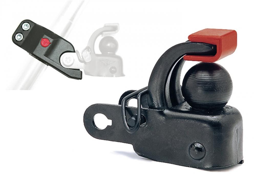 Hebie Fahrradkinderanhänger Hebie Anhängerkupplung F1 Set Schwarz - 40 kg Anhängelast, Sattelstütz