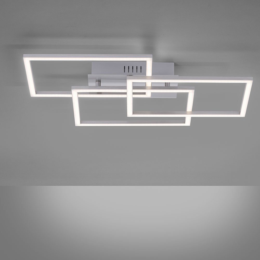 etc-shop LED Deckenleuchte, LED-Leuchtmittel fest verbaut, Warmweiß, Dimmer ALU Switch Design LED Strahler Lampe Leuchte Decken