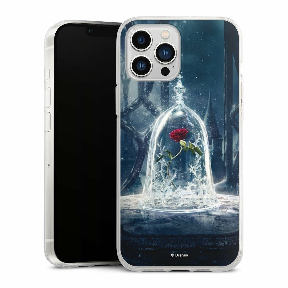 DeinDesign Handyhülle Die Schöne und das Biest Disney Princess Rose Rose Under Glass Movie, Apple iPhone 13 Pro Max Silikon Hülle Bumper Case Handy Schutzhülle