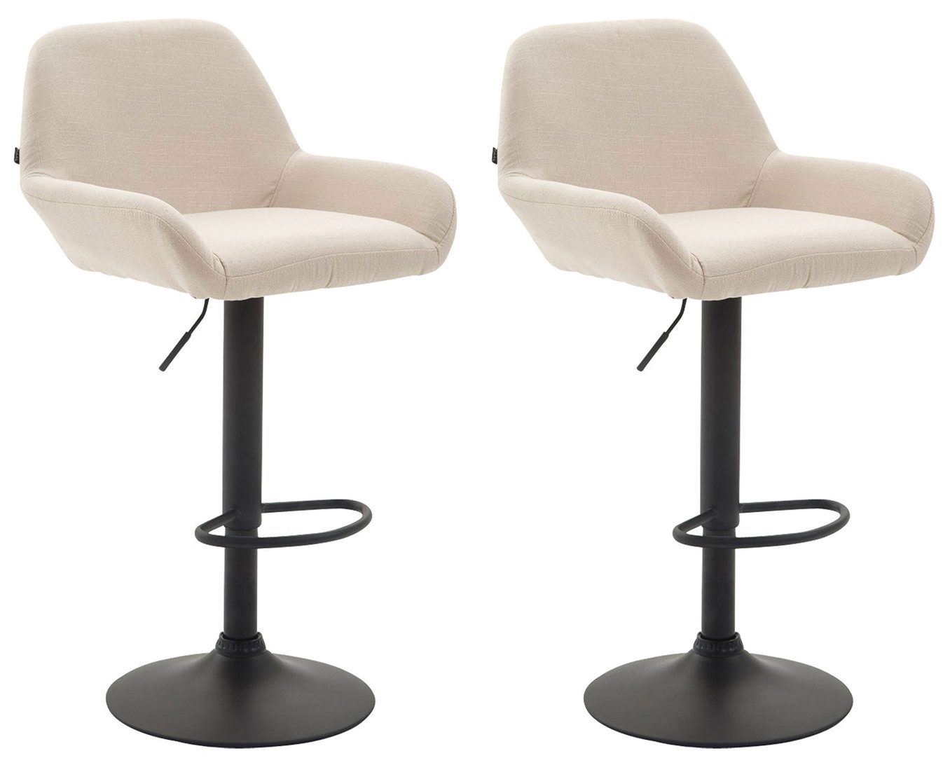 CLP Barhocker Braga Stoff (Set, 2er), drehbar und höhenverstellbar