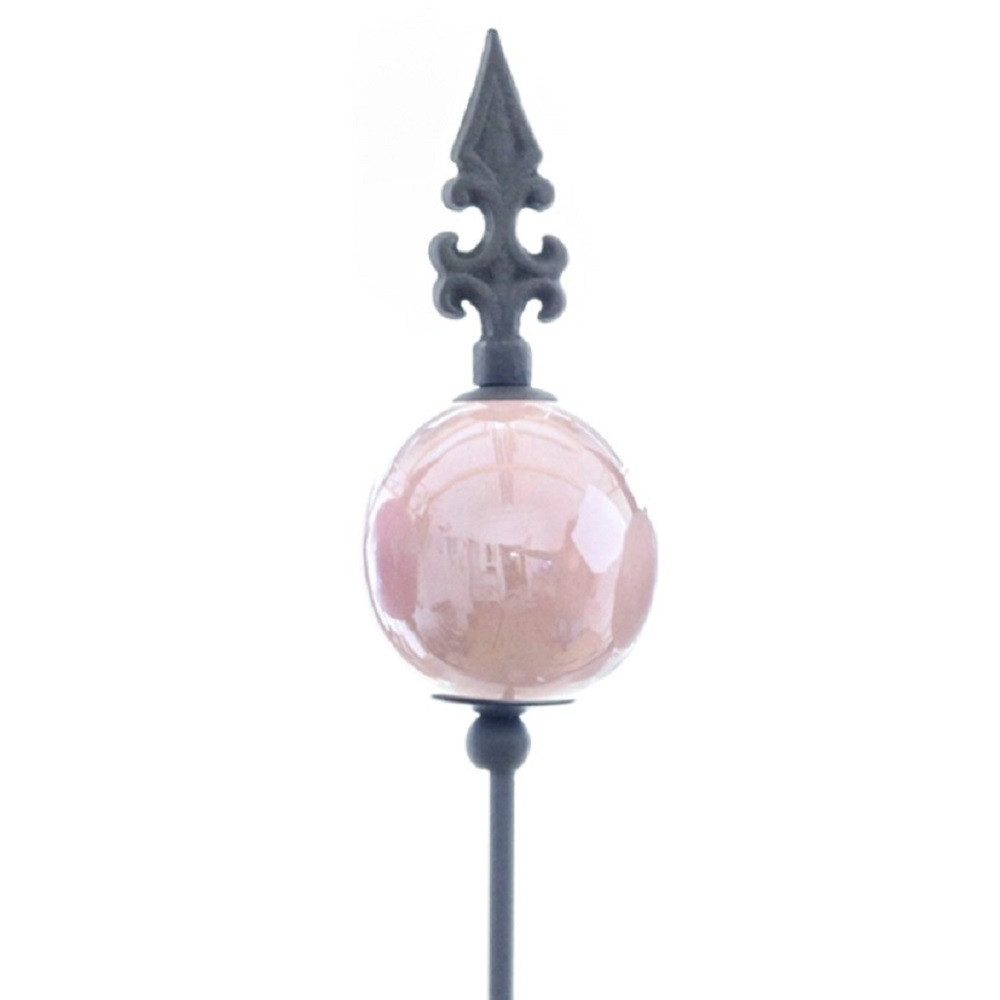 naninoa GmbH Gartenstecker Metall Stecker französische Lilie Gartenstecker ROSA 110cm