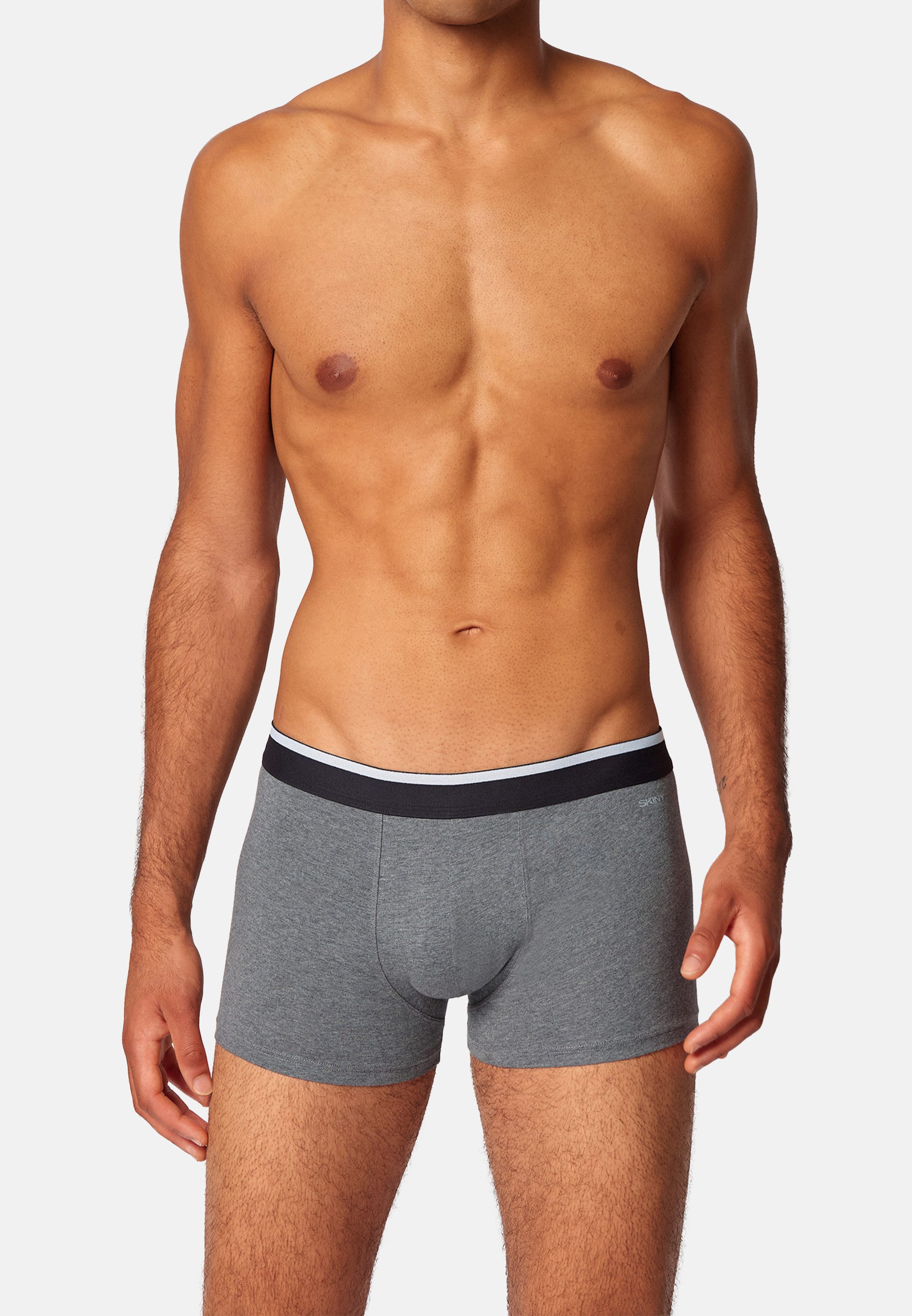 Skiny Retro Boxer 4er Pack Basic (Spar-Set, 4-St) Retro Short / Pant - Baumwolle - ohne Eingriff - Atmungsaktiv