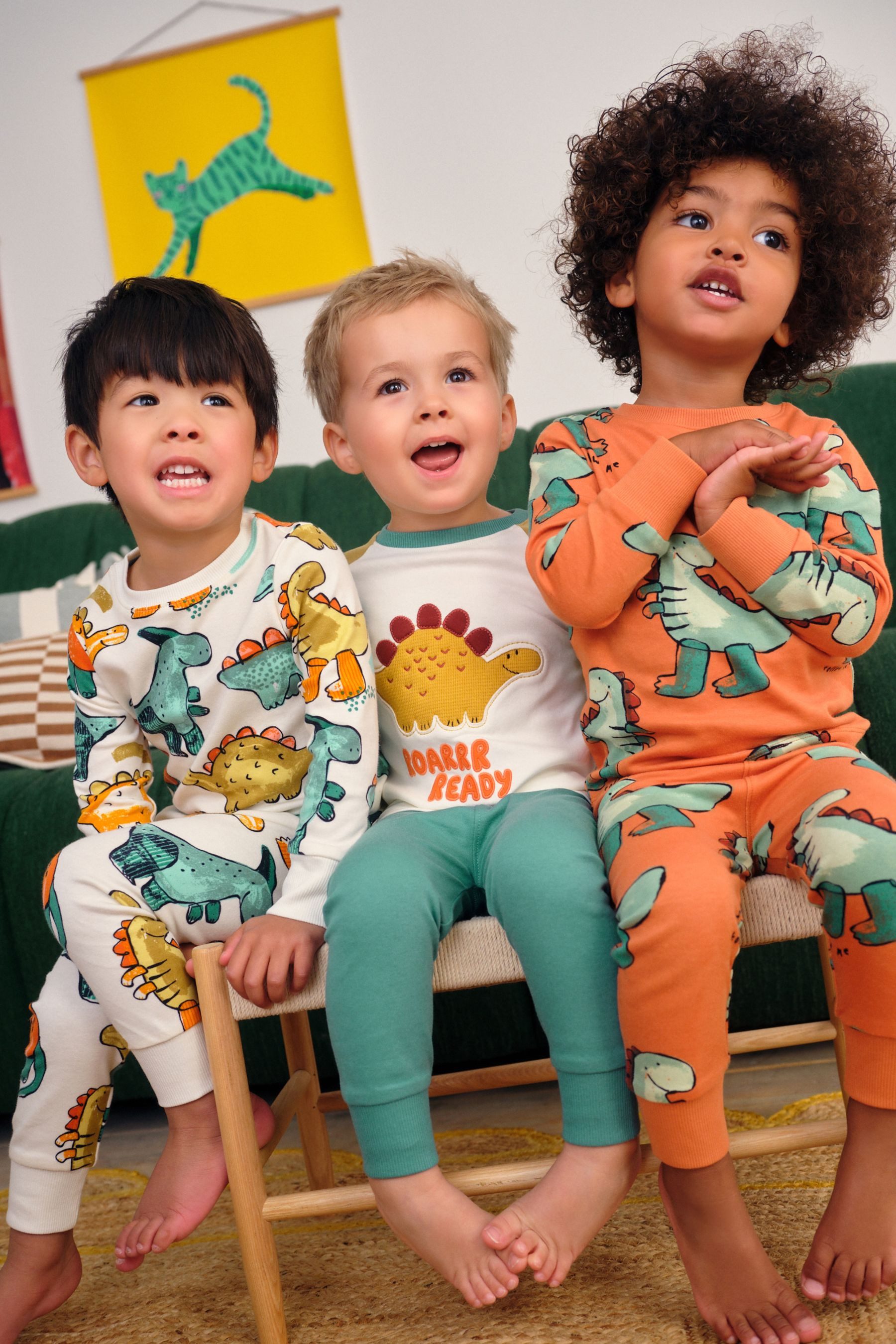 Pyjama 3er-Pack Langarm-Schlafanzüge