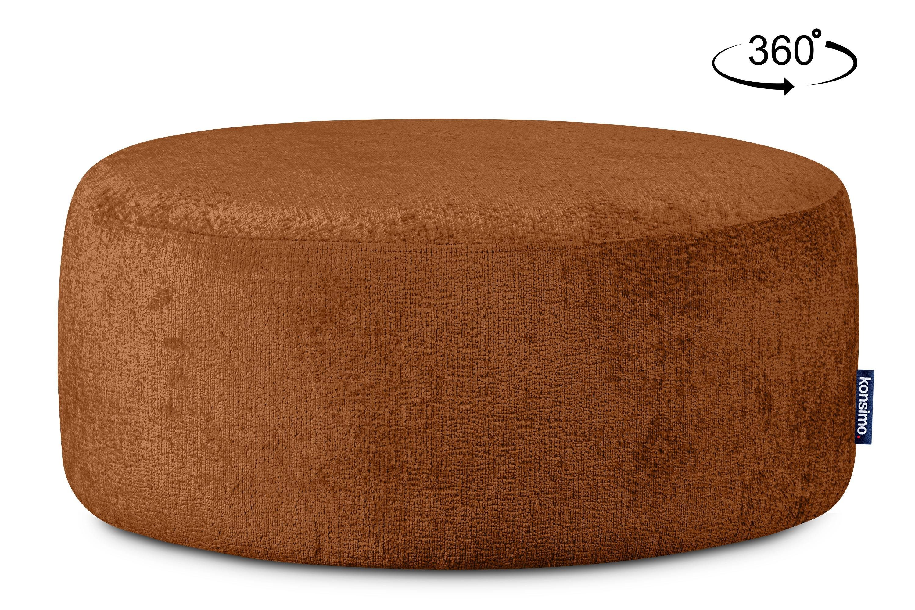 Sitzen, mit Drehfunktion, Drehsessel 360° Sitzhocker, komfortables Konsimo mit Chenille Sessel RAGGI