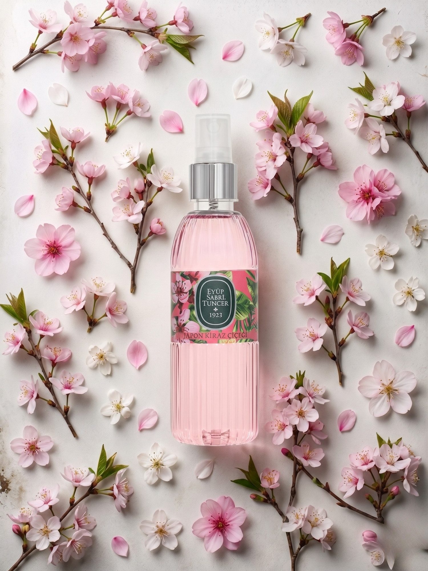 EYÜP SABRI TUNCER Eau de Cologne EST Japanische Kirschblüte Kölnisch Wasser 150ml & 400ml, Japanische Kirschblüte & erfrischendes Kölnisch Wasser