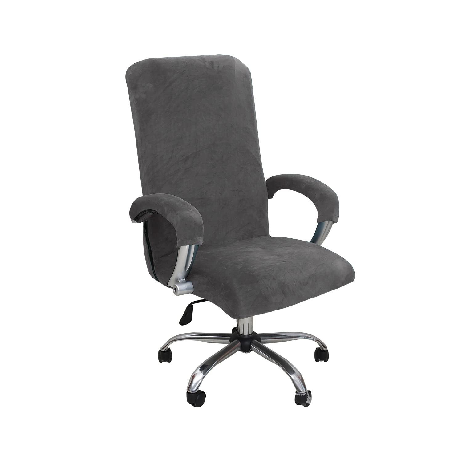 Agger Bürostuhlhusse Elastischer Bürostuhl-Bezug aus Samtplüsch – Ergonomischer, katzensicherer Schutz für Bürostühle