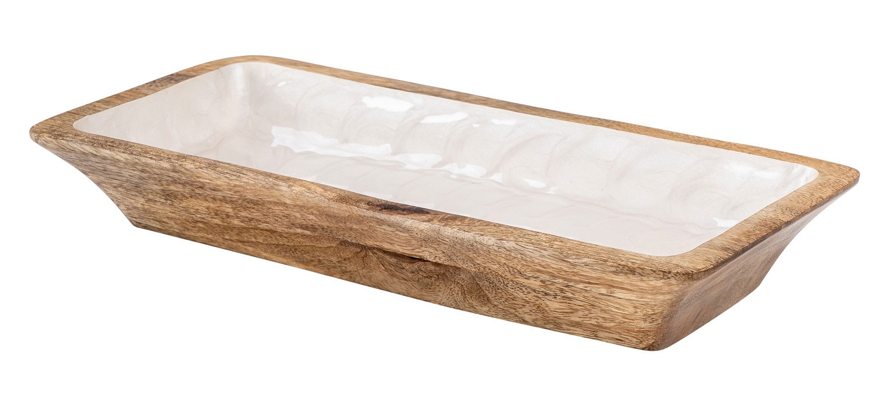 Levandeo® Dekoschale, Deko Schale L34cm Mango günstig online kaufen