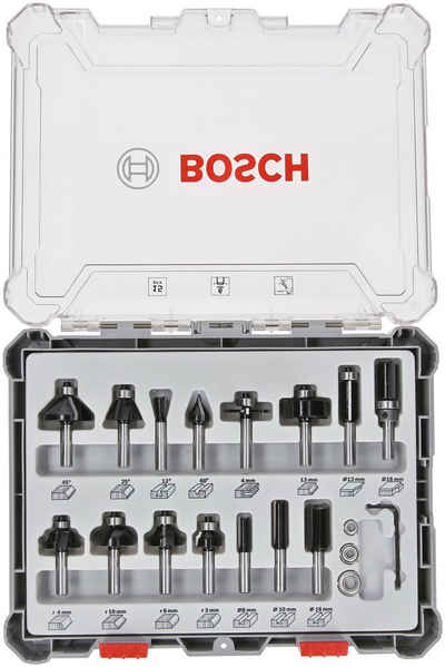 Bosch Professional Fräser-Set »Mixed«, 15-tlg., 6-mm-Schaft