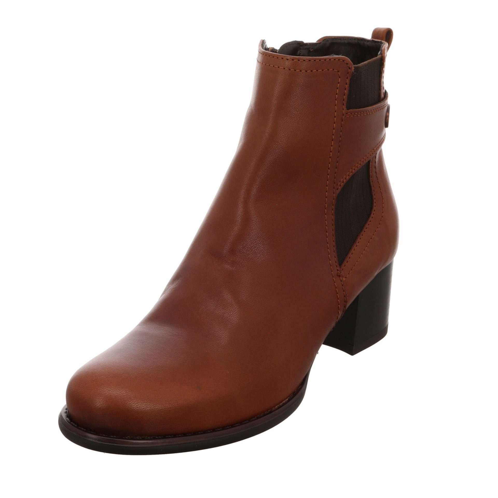 Ara Damen Stiefeletten Schuhe Luca Chelsea Boots Stiefelette Leder-/Textilkombination braun 046613