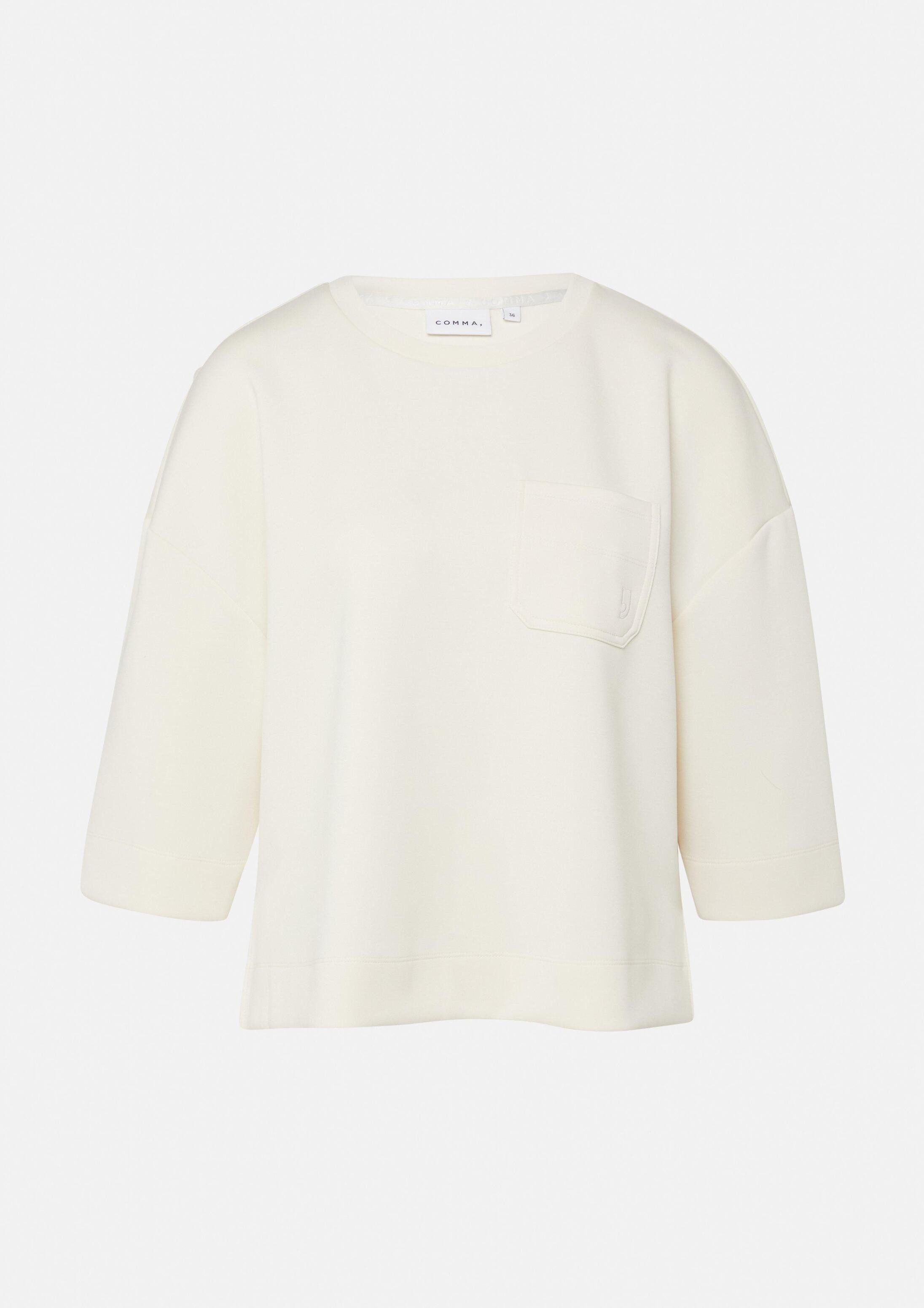 3/4 Arm-Pullover Sweatshirt