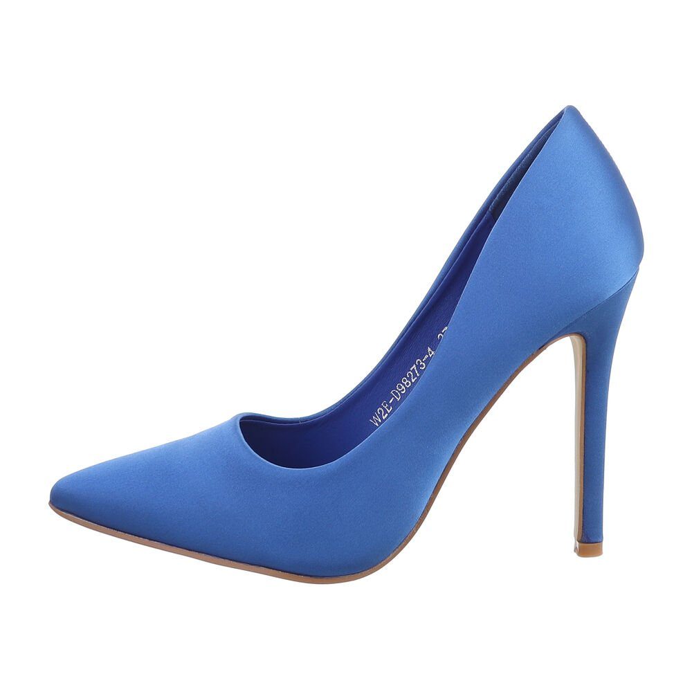 Ital-Design Damen Abendschuhe Elegant High-Heel-Pumps Pfennig-/Stilettoabsatz High Heel Pumps in Blau