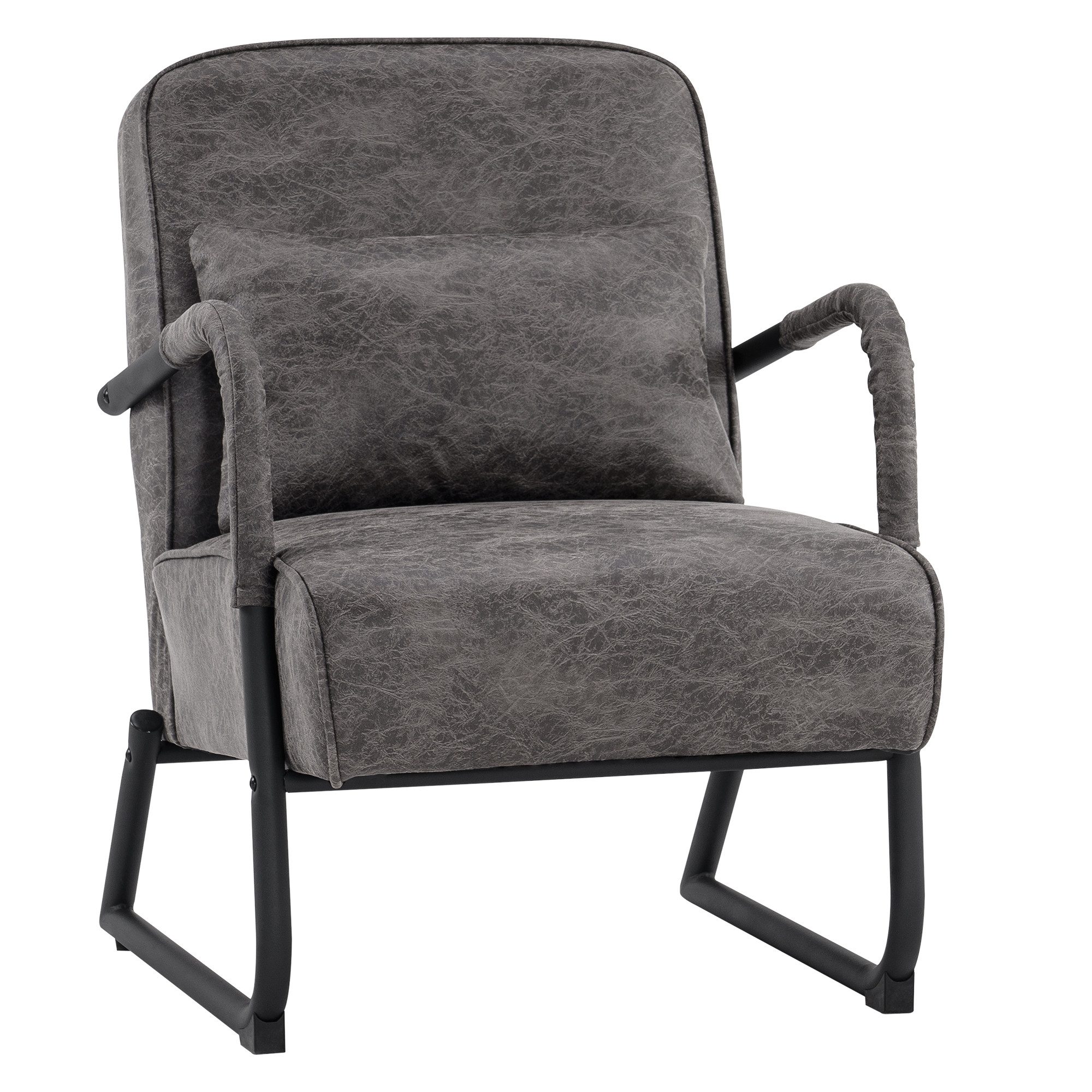 MCombo Relaxsessel MCombo Sessel mit/ohne Hocker, Retro mit Kissen, Mikrofaser, 4742, Mikrofaserstoff