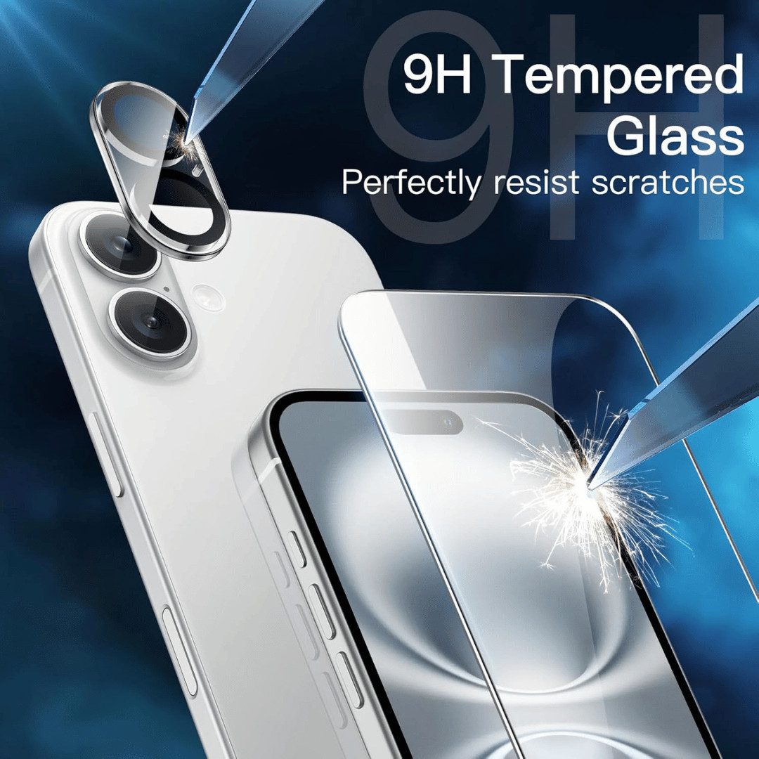 SmartUP Smartphone-Hülle 5in1 für Iphone 16 Plus MagSafe 2X Schutzglas 2X Kameraschutz Case 9H 6,7-Zoll, kompletter Rundumschutz