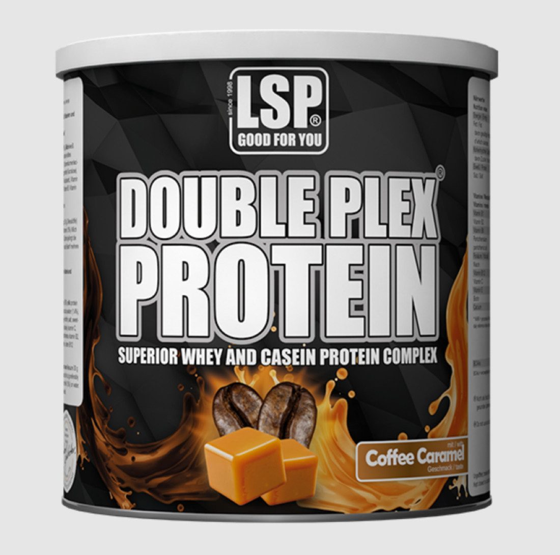 LSP DOUBLE PLEX® (750g), Сыворотка Casein Protein Eiweiß Pulver, 1 er Nahrungsergänzungsmittel à 1,00 St., 750 g, 1:1-Mischung aus Сыворотка und Casein Time-Release-Protein-Formula