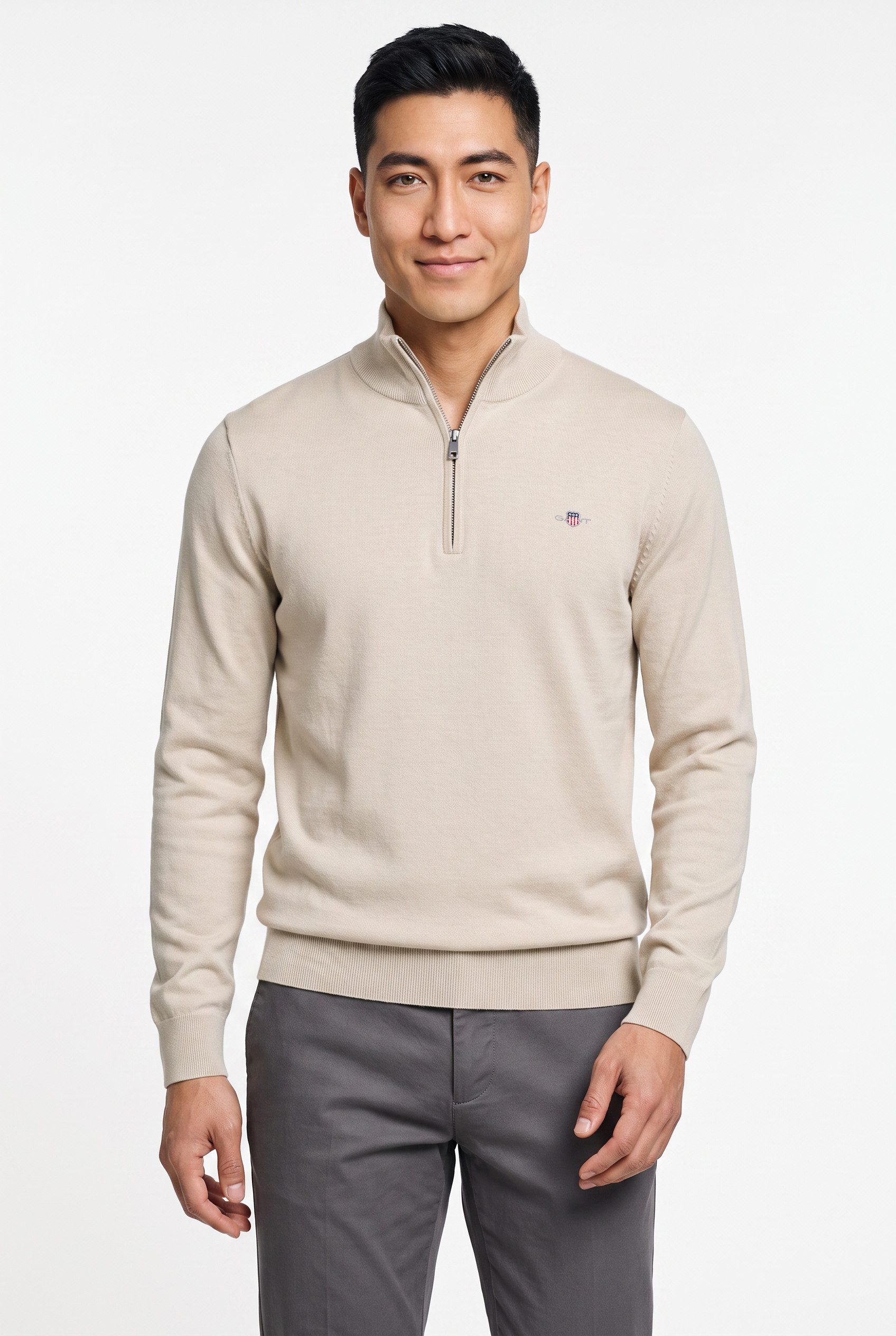 Gant Troyer CLASSIC COTTON HALF ZIP Regular fit mit Troyerkragen