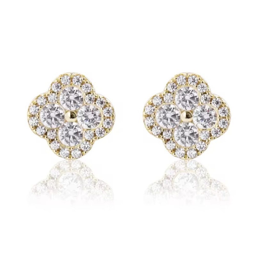 ROUGEMONT Kette mit Anhänger Moderne Kleeblatt Halskette 45cm Funkelnde AAA günstig online kaufen