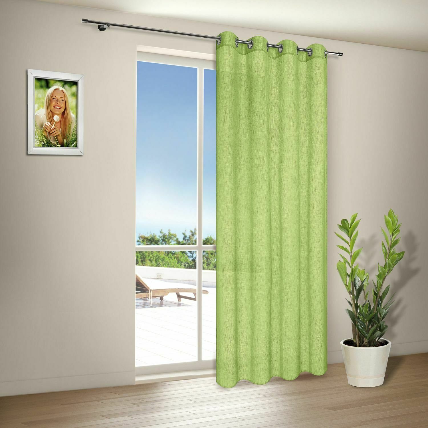 Vorhang »Moderne Vorhänge mit Ösen TORRI, Ösenschal halbtransparent 140/235  cm«, Gerster, Ösen (1 St) online kaufen | OTTO