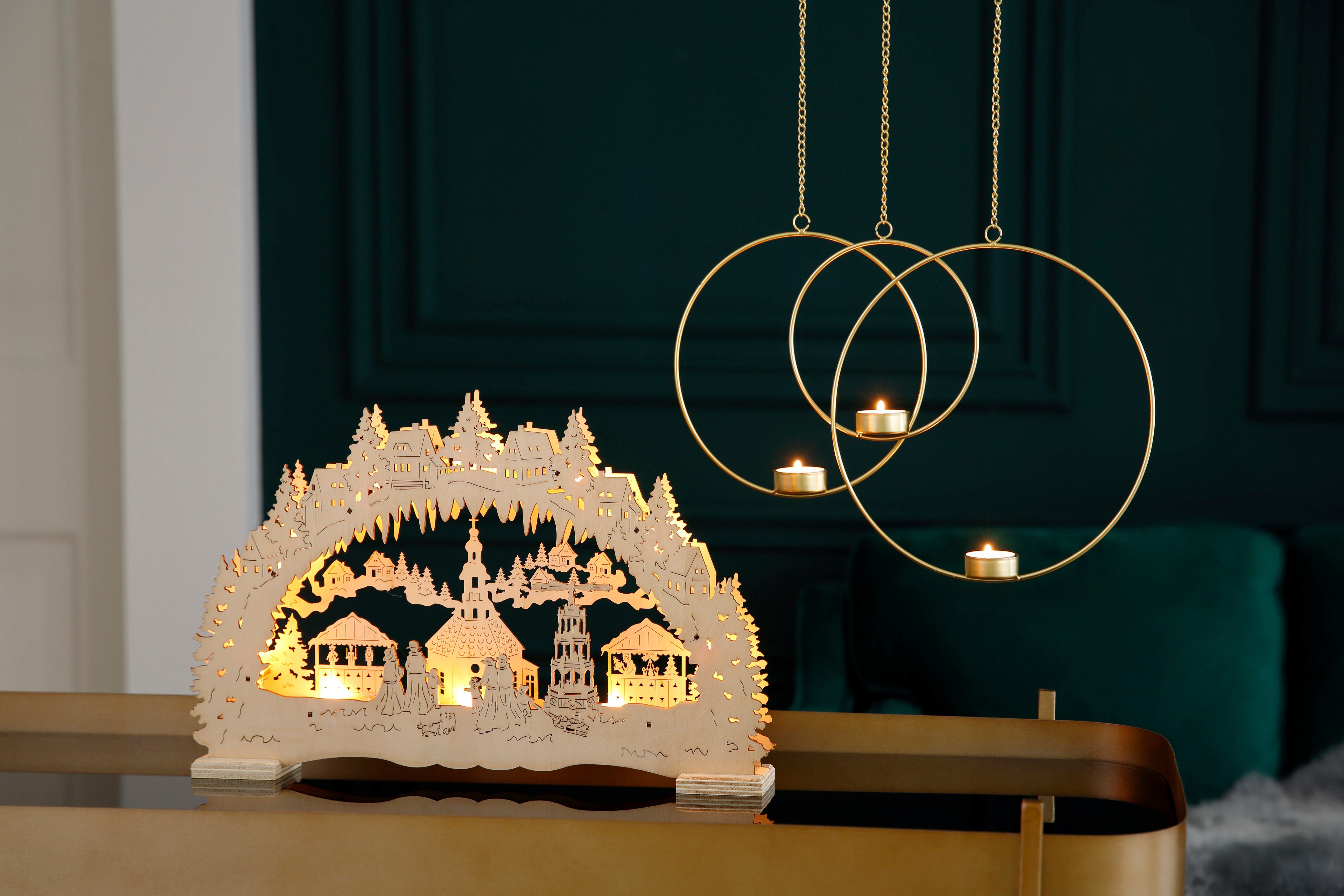 Home affaire Schwibbogen LED Weihnachtsleuchter, Weihnachtsdeko, Breite ca. günstig online kaufen