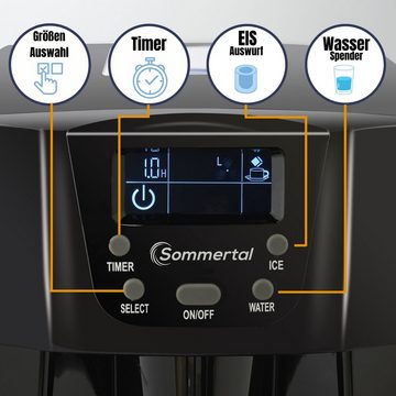 Sommertal Eiswürfelmaschine Sommertal Eiswürfelmaschine EM12E, Ice Maker, schnelle Eisherstellung ab 6 Minuten, 12kg pro Tag