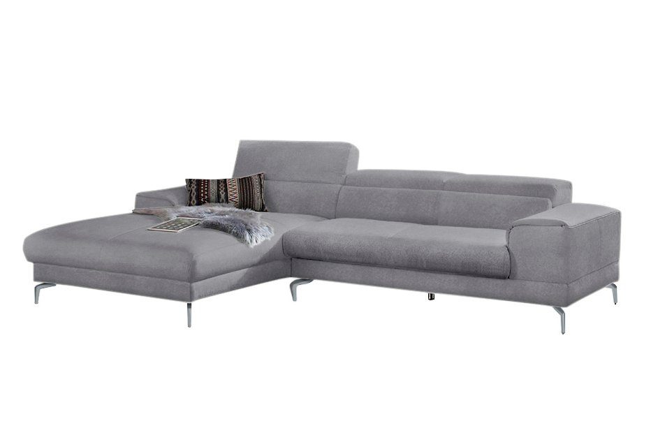 W.SCHILLIG Ecksofa piedroo, Designsofa mit tollem Sitzkomfort, bequem und elegant, L-Form, Kopfteilverstellung, wahlweise mit Sitztiefenverstellung, Breite 303cm