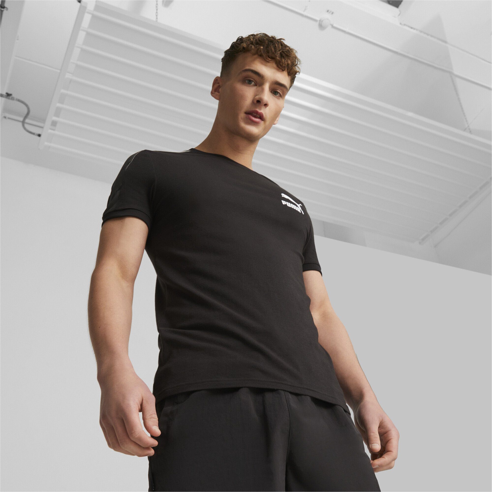 T7 T-Shirt Sport Black PUMA T-Shirt Herren